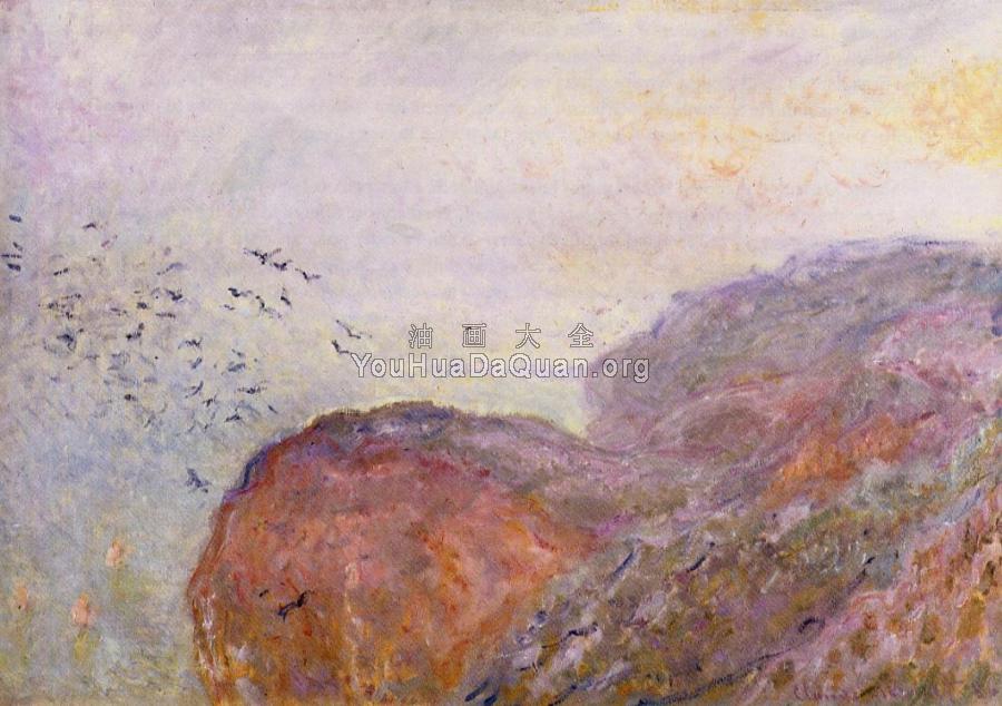 A Cliff near Dieppe - 克劳德·莫奈